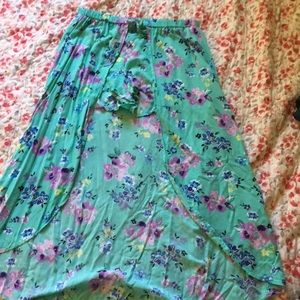 A skirt with shorts showing from justice